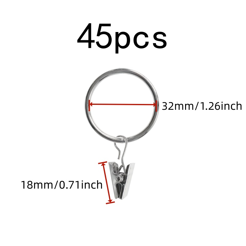 45개 32mm 금속 커튼 걸이 링, 간편하게 막대에  - Curtain Rods 리뷰 및 가격